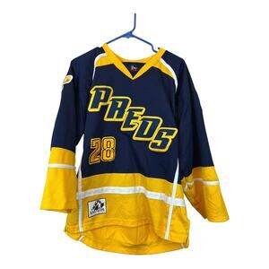 Hockey Jersey Preds 28 Youth XL Canada OMHA Blue Yellow